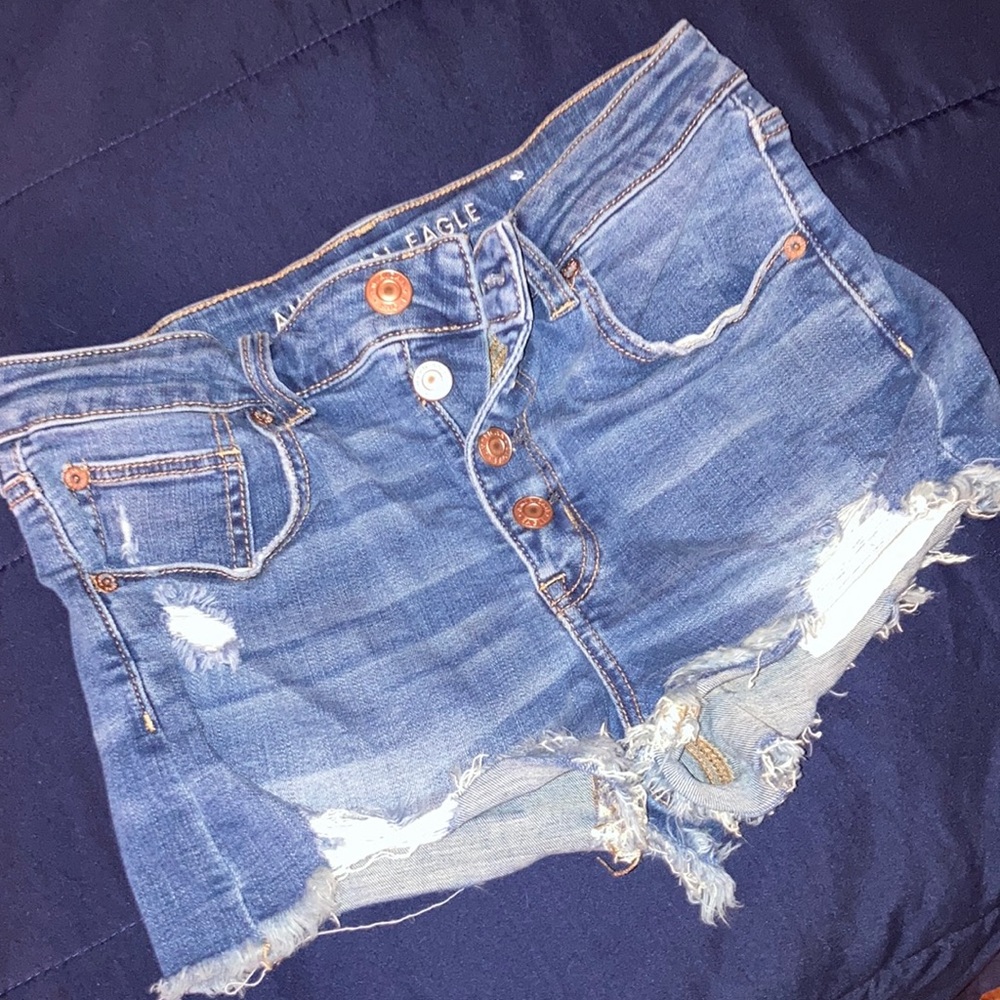 American Eagle denim shorts.